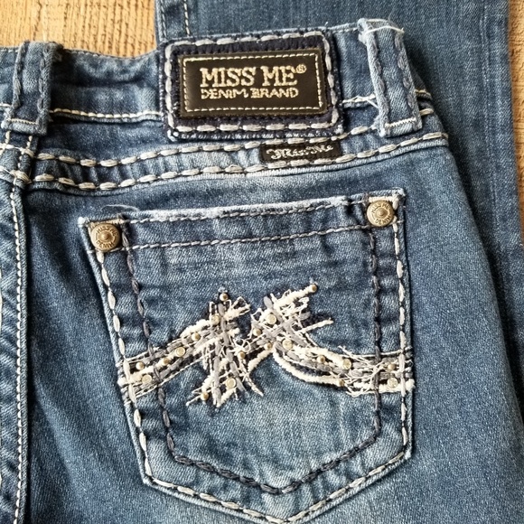 Miss Me Denim - Miss Me Distressed Signature-Rise Boot Cut Jeans